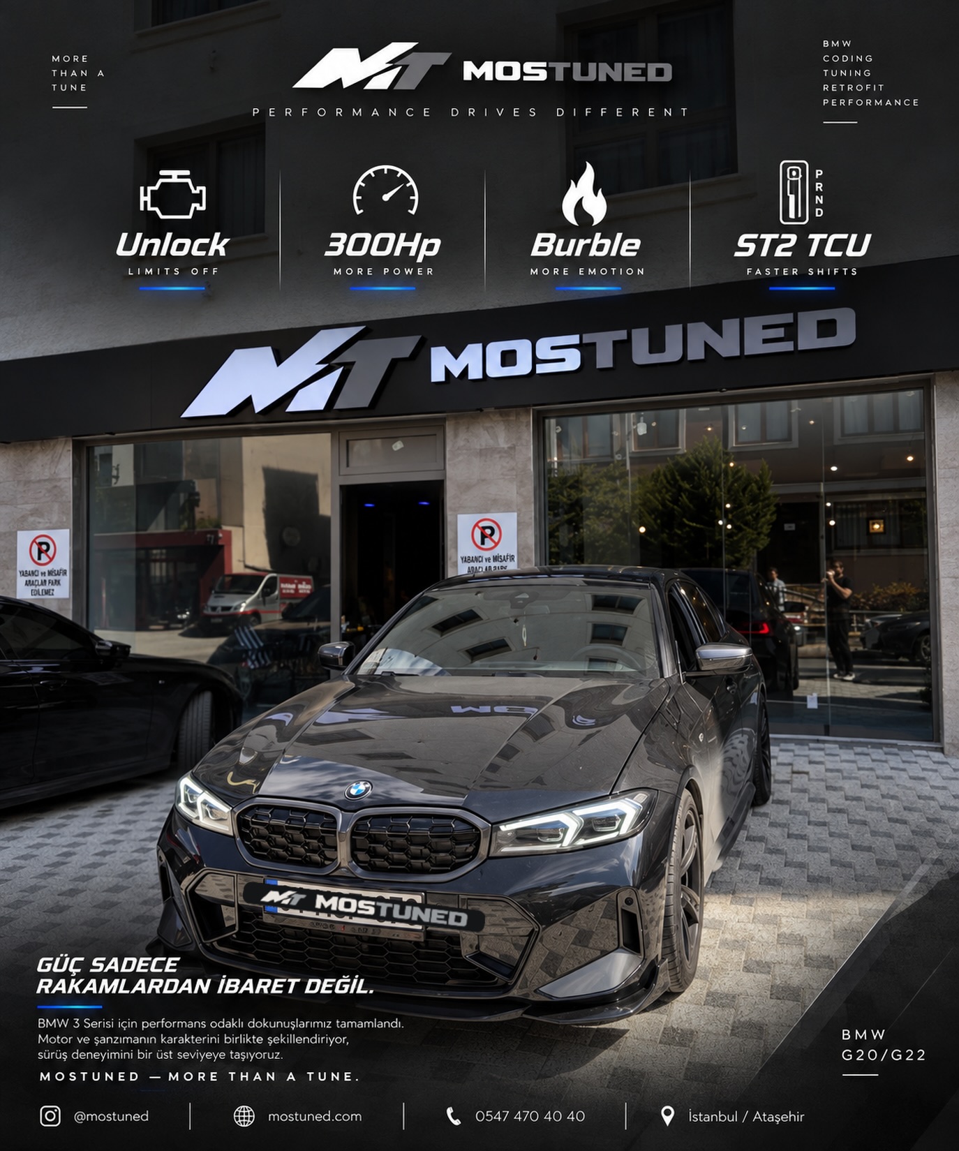 BMW G20 — G20 · 300 HP ve Stage 2 TCU